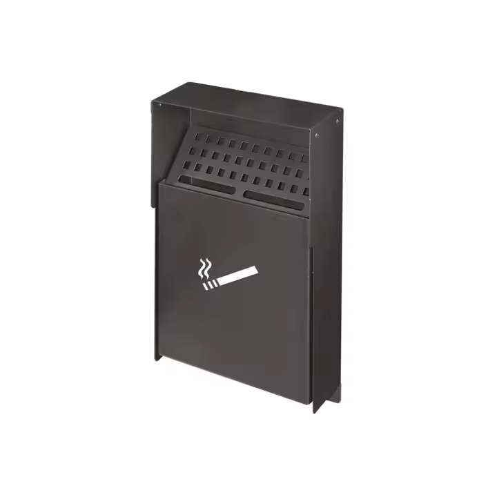 Mediawave Store Turn Off Wall Cigarettes Iron Grey Art. 88.B 24x8x34 cm Cenicero de pared Jardín y mejores para el hogar Muebles de exterior Otros muebles - 1