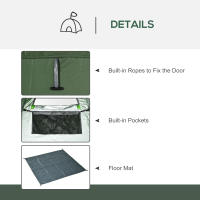 Outsunny Tienda de Campaña Instantánea Pop-Up Tienda de Ducha Camping Portátil con Gancho Bolsillo Bolsa de Transporte y UV 20+ para Baño Vestuario Cambiador 126x124x189 cm Verde Oliva - details 5
