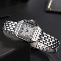 Reloj De Cuarzo Para Mujer Estilo Casual Moda Correa De Acero Inoxidable Resistente Al Agua Con Dial Romano Y Cierre De Pulsera - details 2