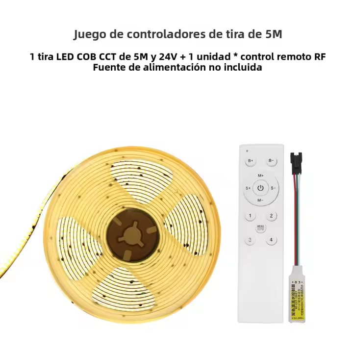 Fita LED COB De Carreras De Caballos DC24V 5M 10M 15M 20M Con Control RF Y Suministro De Energía Corriente Flujo De Agua Kit De Tira De Lámpara Para Sala De Estar - 1