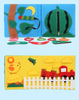 Juguete Educativo Montessori Para Niños Pequeños Tablero Ocupado De Granja Juguete Sensorial Y De Lectura Quieto De Feltro - details 13