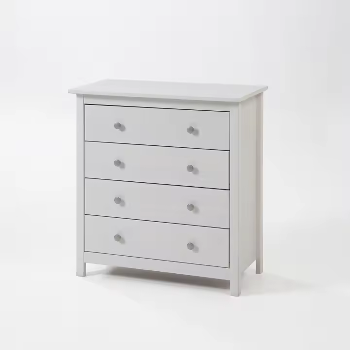 Moblit Cómoda Realizada en  Madera de Pino Macizo  Barnizado en color Blanco Translucido Medidas  78.5x75x35 Cm - (AltoxAnchoxFondo)Diferentes elementos a juego - 1