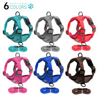 Harnés Para Perros Y Gatos Resistente Al Escape Transpirable Con Correa Para Caminar Al Aire Libre Control Fácil Harnés Reflejo Para Mascotas - details 2