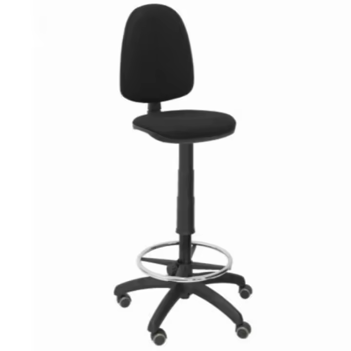 Taburete ayna bali negro ruedas de - 1
