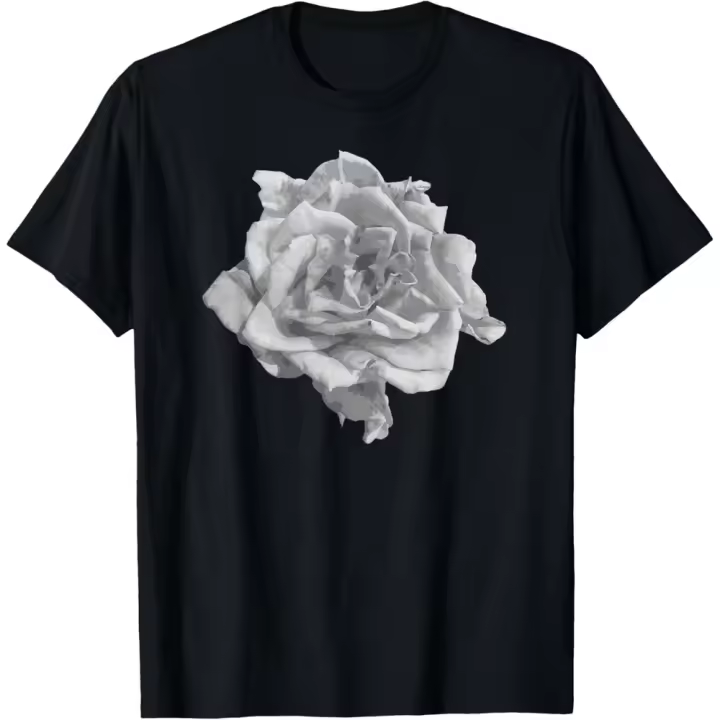 Camiseta de Manga Corta, 100% Algodón, Ropa Unisex para Hombres y Mujeres en 5 Tallas, Camiseta Negra, Cuello redondo con estampado. - 1