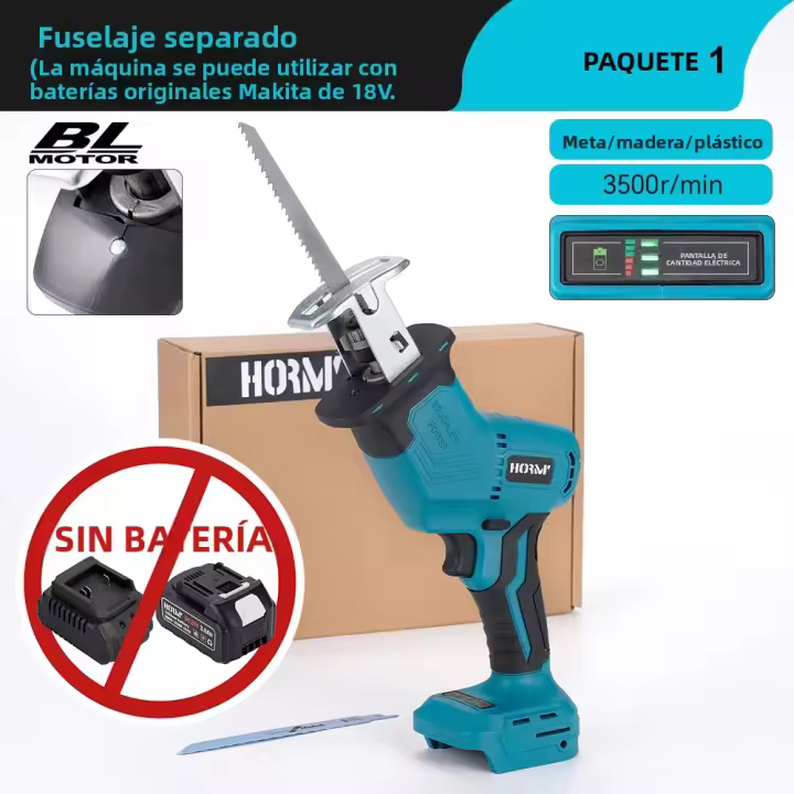 Sábanas Eléctricas Sin Cable De Reciprocación Con Motor Brushless Para Corte De Metal Y Madera Herramienta De Energía Para Makita 18V (No Incluye Batería) - 1