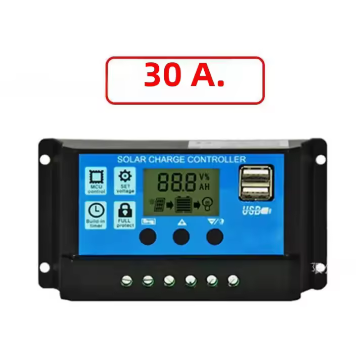 Kit De Placa Solar 40W 12V/18V Con Controlador De 10A-100A Para Teléfono RV Coche Caravana Camping Al Aire Libre Batería Monocrómica Silicon - 1