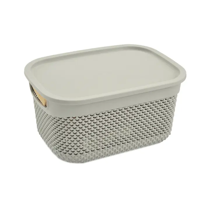 Cesta Mediana Rectangular con Tapa 6,6 Litros 7house - 1