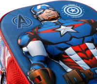 Mochila 3D Pequeña Capitán América Marvel Color Azul y Rojo. Tamaño 31x26x11cm. KARACTERMANIA - details 2