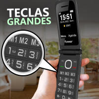Funker C200 Comfort Easy 4G Teléfono Móvil con tapa para personas mayores con 4G. Con botón SOS y pantalla externa. - details 2