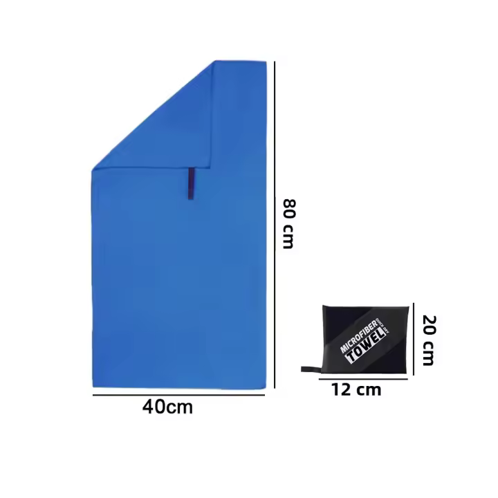 Toalla Deportiva De Microfibra Secado Rápido Con Bolsillo Ultraligera Absorbente Para Piscina Gimnasio Fitness Yoga Playa - 1