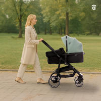 Asalvo Trío Convertible Dubai 2 Oliva – Cochecito 3 en 1 con Capazo, Silla de Paseo y Silla de Auto para Bebés desde 0 Meses hasta 22 kg - details 0