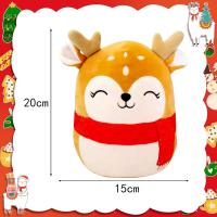 Peluche de reno navideño de 8 pulgadas, almohada de peluche de reno navideño, muñeco de peluche de algodón blando - details 0