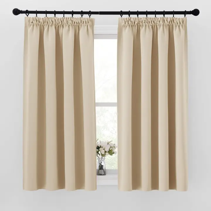 Cortinas Salon Modernas 2 Piezas, Cortinas Opacas Termicas Aislantes Frio y Calor de Riel para Dormtiorio Matrimonio,140x245cm,Verde Caducifolio - 1