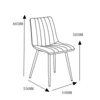 Furniture Style S.L. - Pack de 4 Sillas de Comedor Vintage Modelo Iria en Terciopelo - details 6