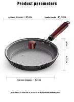 Sartén Antiadherente Maifanshi Para Freír Filetes Y Panqueques Universal Para Fogón Y Cocina Inducción Base Plana Gran Capacidad 24cm - details 12