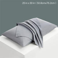 Funda De Almohada Rectangular De 1 Pieza En Color Sólido Tamaño 20x30 Pulgadas (50x76 Cm) Brown/Blue/Grey/Pink Para Ropa De Cama - details 1