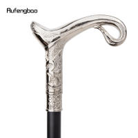 Bastón De Caminar Elegante Y Lujo Blanco Con Línea Curva Decorativo Para Caballeros Cosplay 93cm Punta De Goma Manija De Aleación De Aluminio - details 5