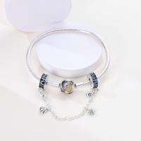 Cadena De Seguridad De Plata Esterlina 925 Estrella Luna Corazón Bordeado Con Clip De Silicona Para Pulsera Original Joyería DIY Regalo - details 21