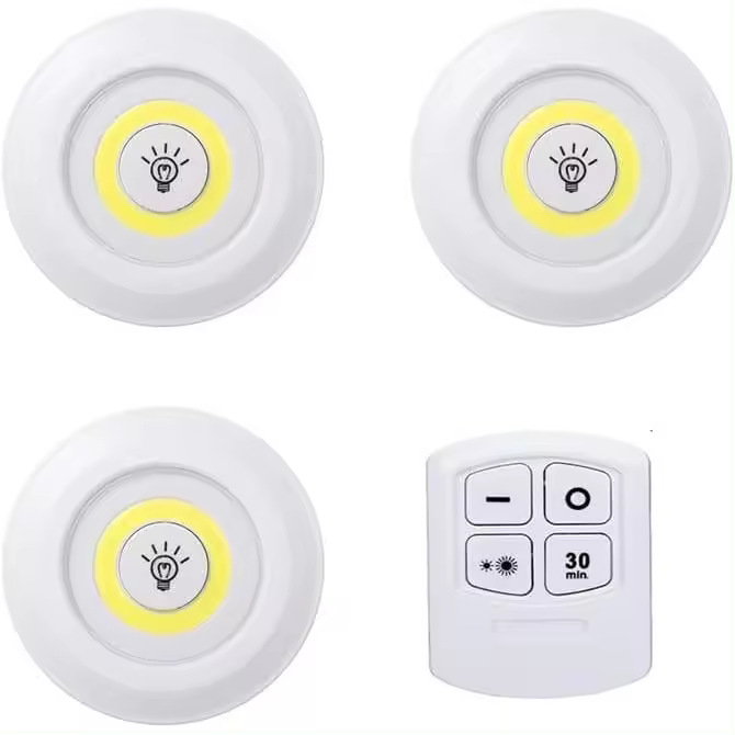 Paquete de 3 Luces de noche de emergencia LED portátiles, recargable - 1