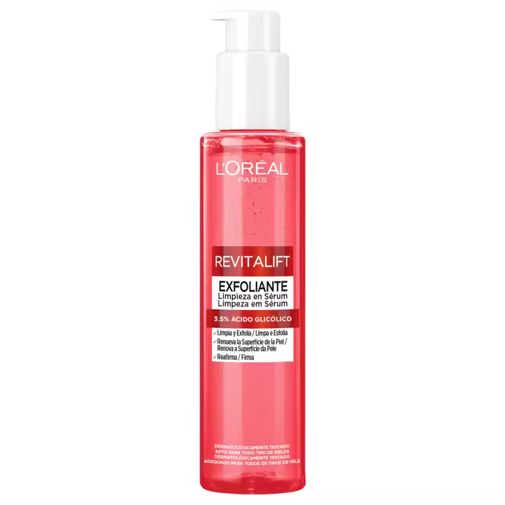L'Oréal Paris Revitalift Exfoliante Limpiador en Sérum con 3,5% de Ácido Glicolico 150 ml - 1