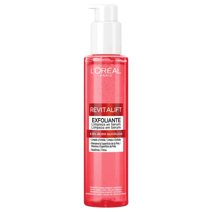 L'Oréal Paris Revitalift Exfoliante Limpiador en Sérum con 3,5% de Ácido Glicolico 150 ml - 1