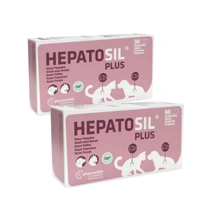 PHARMADIET - Hepatosil Plus - Ayuda para la salud Hepática en Gatos y Perros de Raza Pequeña (&lt;7 kg) - 1