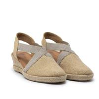 TINA KIZ 7007B ORO Alpargatas de mujer 34933 25V VALENCIANA ELASTICOS BACAL ORO - details 0