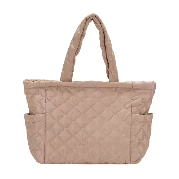 Bolso De Hombro Puffer Para Mujeres Y Niñas Estilo Casual Cuadrado De Plegado Invernal Bolso De Mano Quilted Tote Bag - 1
