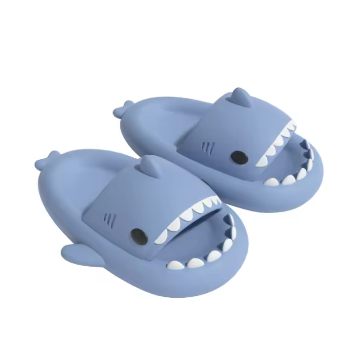 Tiburón slide Niño Adult Mujeres habbres Tiburón zapatillas-Cloud Tiburón slide Playa sandalias unisex almohada Casa Zapatilla - 1