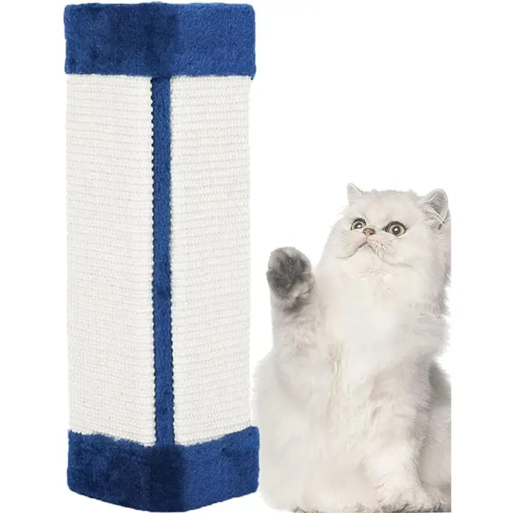 COTTECOTA-Rascador de Gatos para Esquina de Pared 30x3x50cm Afilador de Garras de sisal. Color Gris Azul y Rosa Rasguños de gato Junta Pet Gatito pared Rascador Tablero para rascar Mascota Gatito Esquina Rascador de pared Protección de mueble gatos - 1