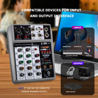 BOMGE Mixador De Audio Profesional 4 Canales Con Bluetooth Y Efecto Eco Delays Entrada 48V Fantasma Consola De Mezcla Digital USB - details 5