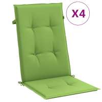 vidaXL Cojines para silla respaldo alto 4 uds tela Color Antracita melange,  Gris claro melange,  Gris oscuro melange y mas Cojín Decorativo de Asiento Cojines de muebles de salon - details 1