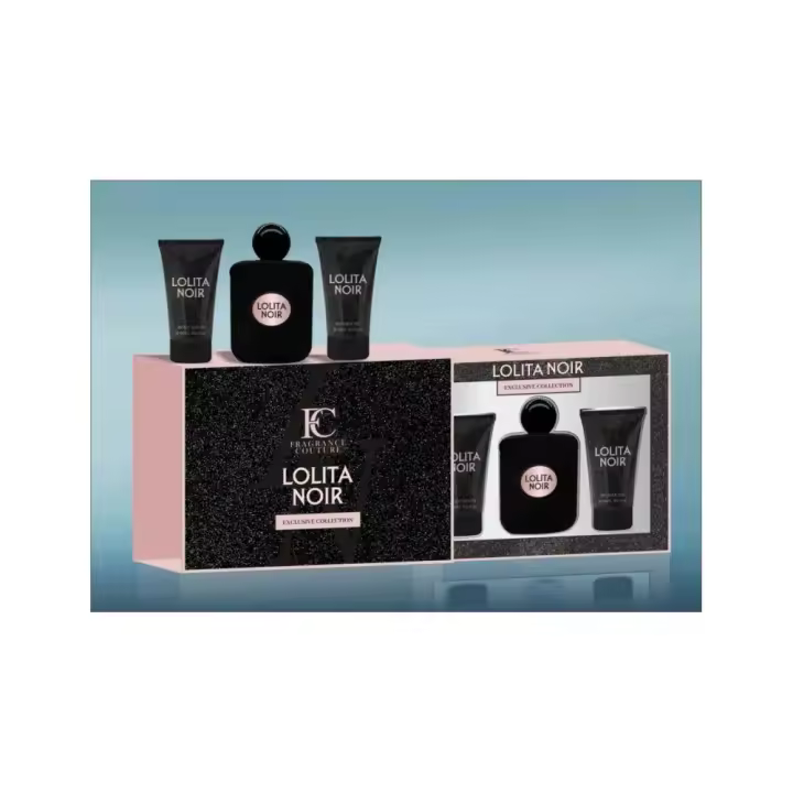 ESTUCHE LOLITA NOIR FOR WOMEN 100ML, BODY LOTION 90ML Y SHOWER GEL 90ML ---3 PZAS------SUPERTOP-----MARCA FC - 1
