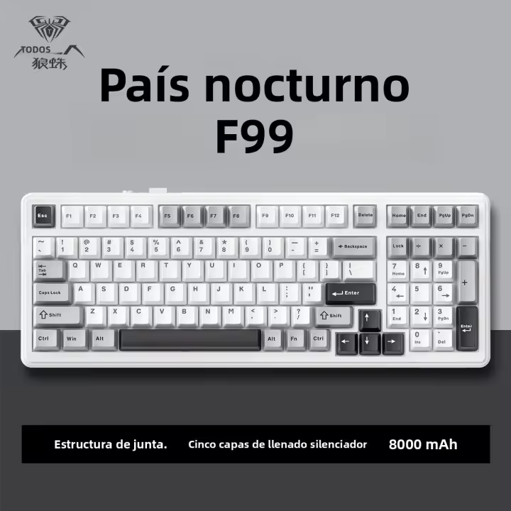 Teclado Mecánico AULA F99 Bluetooth 5.0/2.4G Wireless/Wired 99 Teclas Teclado De Juego Personalizable Montado En Ganchos Para Escritorio Y Laptop - 1