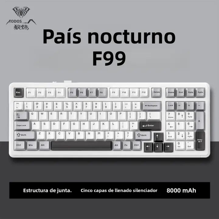 Teclado Mecánico AULA F99 Bluetooth 5.0/2.4G Wireless/Wired 99 Teclas Teclado De Juego Personalizable Montado En Ganchos Para Escritorio Y Laptop - 1