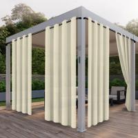 2PCS Cortinas De Exterior Impermeables Y Resistentes Al Sol Con Guardia UV Y Ganchos Antirrosa Diseño Moderno Para Privacidad - details 10