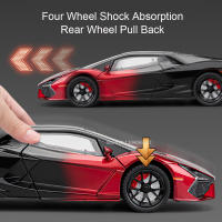 Coche De Acción a Escala 1:24 Revuelto De Aleación De Latón Con Luz Y Sonido Puertas Abiertas Coche Deportivo Para Colección Y Regalos Para Niños - details 7