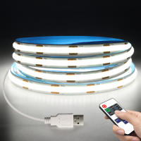 Tira De LED COB Dimmable DC5V USB 2M 3M 5M En Blancos/Cálido Blanco Con Control Remoto RF Para Iluminación Doméstica - details 7