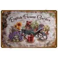 Cartel De Metal Retro Con Flores Vintage Para Decoración De Jardín Arte Murallero De Hogar Placa De Latón Regalo Para Decoración De Pared Y Cuarto - details 18