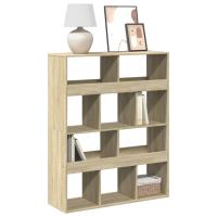 vidaXL Estantería de madera de ingeniería 100x33x125,5 cm en color Marrón roble/Roble ahumado/Negro y más | almacenamiento funcional diseño moderno para baño dormitorio sala - details 3