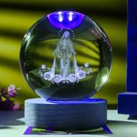 Lámpara De Cristal 3D Grabado Por Láser De La Virgen María Decoración Para El Hogar Regalos Para Mamá Y Esposa Para Devotos - details 4
