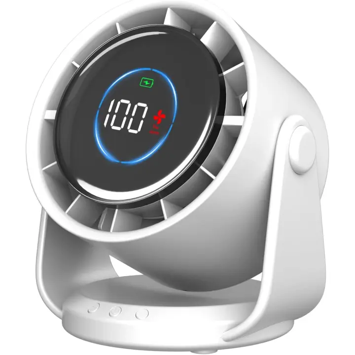 Ventilador de Mesa Potente, 100 Velocidades, 4000mAh Recargable ventilador con Inclinación Variable de 105° y Función de Memoria, Ventilador Escritorio para Oficina/Hogar - 1