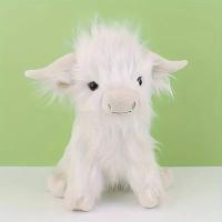 Muñeco De Peluche Simulación De Vaca Highland En Color Crema 30 Cm Juguete Suave Para Niños Y Niñas Regalo Para Niños Y Niñas De 3 a 12 Años - details 3