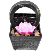 Fresadora De Mesa Miniatura Fuente Decorativa Regalo De Navidad Multifuncional Ornamento Para El Hogar Material De Plástico ABS Tamaño Compacto Fuente De Agua USB Para Bonsái - details 10
