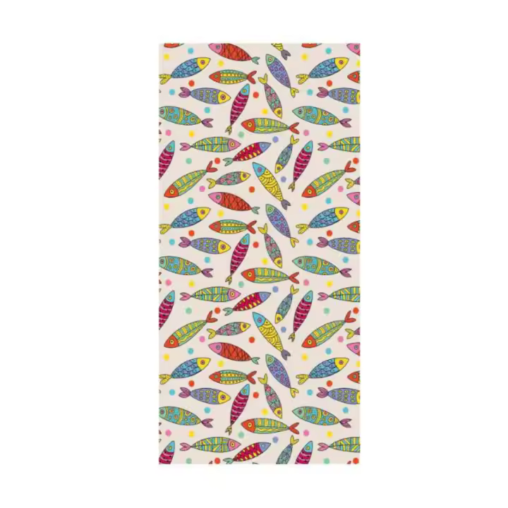 Toalla de Playa y Piscina Grande 90 x 170 cm - Estampado de Peces - Uso Diario o Regalo - Toalla de Secado Rápido Poliéster - 1