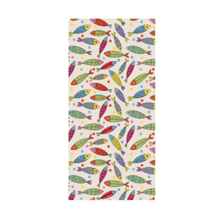 Toalla de Playa y Piscina Grande 90 x 170 cm - Estampado de Peces - Uso Diario o Regalo - Toalla de Secado Rápido Poliéster - 1