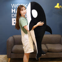 Juguete De Peluche Tiburón Negro Y Rojo 60/80cm Orcinus Orca Ballena Asesina Grande Regalo De Cumpleaños Para Niños Animal Maridojunto - details 12