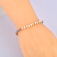 Pulsera De Cadena Con Piedras Naturales Coloridas Lokaer Para Mujer Joyería Bohemia De Acero Inoxidable Hecha a Mano B24096 - details 3