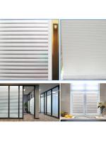 Película De Privacidad Para Ventanas Adhesiva Sin Pegamento Estampado De Blinds Anti-UV En Blanco Para Baño Y Dormitorio - details 6